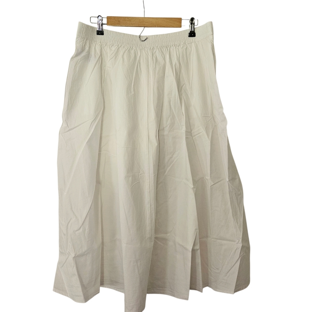 Bright White J. Crew Classic  A-Line Skirt SIZE Large